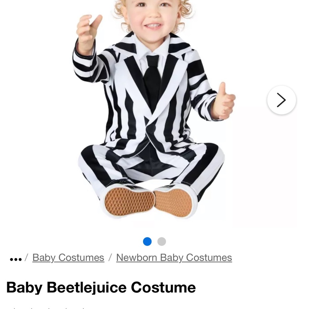 Kids Black and White Striped Costume